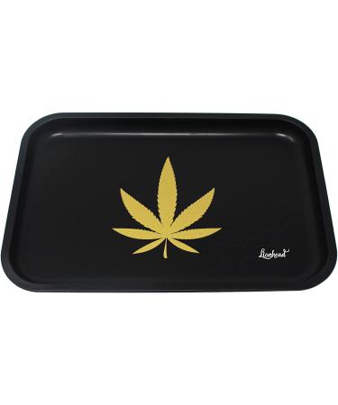 Lionhead Full Size Rolling Tray 12 x 8 - Black | Premium Rolling Tray - Buy Online on GoSupps.com