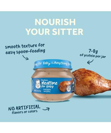 Gerber 2nd Foods Meat Variety Pack - Chicken & Turkey - 2.5oz Jar (Pack of 12) | Mealtime for Baby - Buy Online on GoSupps.com
