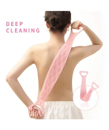 Silicone Back Scrubber for Shower - Pink Body Brush for Teens & Women - Buy Online on GoSupps.com