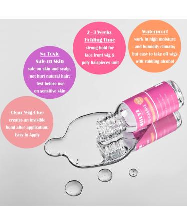 MIILYE Waterproof Lace Glue 0.5oz - Strong Hold Acrylic Adhesive for Wigs & Hairpieces - Buy Online on GoSupps.com