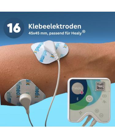 Buy 16 x TENS Electrodes 3.5 mm Snap Connection | 45x45 mm for TENS/EMS | International Shipping - Buy Online on GoSupps.com