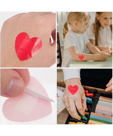 Sosoport 60pcs Heart Stickers Patches - Waterproof Self-Adhesive Cartoon Bandages for Care | Bulk Breathable Protective Patches - Buy Online on GoSupps.com