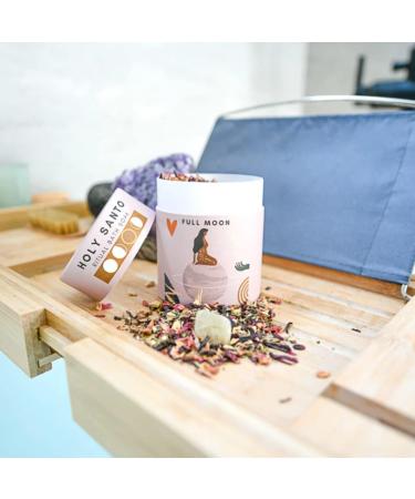 Organic Moon Phase Bath Soak with Herbs and Flowers - Lavender, Rose, Eucalyptus | Ritual Accessories with Crystals for Women's Relaxation, Stress Relief, and Self Care - Buy Online on GoSupps.com