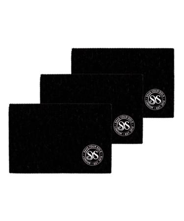 SAVE YOUR SOLE - Shoe Polishing Cloths Black Cotton Polish Cloth for Leather Shoes Boots & Handbags (3 Pack)