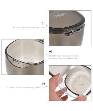 Denture Case: Reusable Plastic Storage Box for False Teeth - Grey | Orthodontic Retainer & Mouth Guard Holder for Travel & Home - Buy Online on GoSupps.com