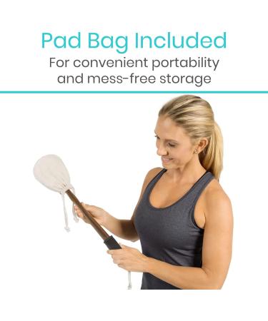Vive Lotion Applicator for Back and Feet - Long Handle Shower Sponge for Elderly Women - Apply Cream, Medicine, Body Wash, Sunscreen - Dark Tanner - Buy Online on GoSupps.com