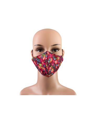 Bettina brother ladies mask - berry fruits blue red - makeshift mask mouth nose mouth cornage everyday mask facial mask face mask - cotton washable - turning model 2 in 1
