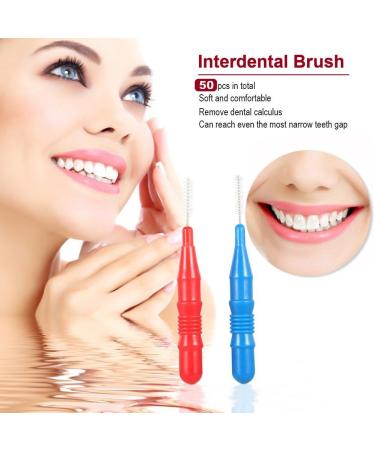 OFKPO Interdental Brush Kit - 50 Pieces Dental Care Tooth Cleaner (2.5 mm & 3.0 mm) - International Shipping Available - Buy Online on GoSupps.com