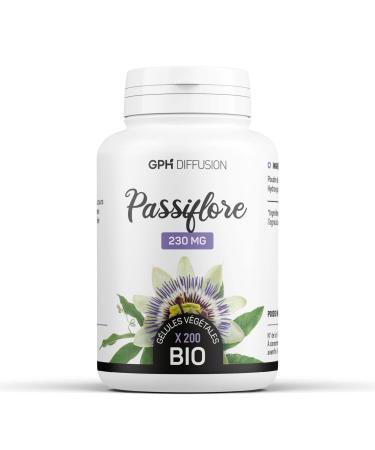 Passiflora incarnata Organic Passionflower 230 mg - 200 Vegetable Capsules