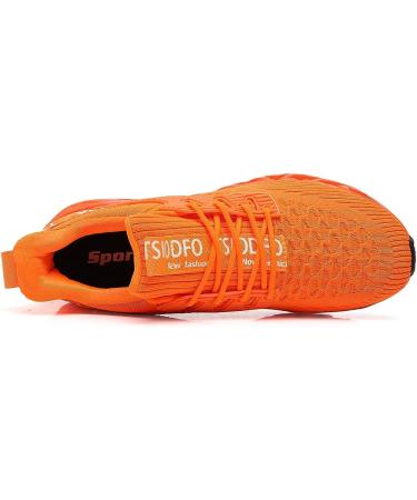 SKDOIUL Men's Orange Mesh Breathable Sport Running Shoes - Size 11 A069 | Fashion Sneakers for Trail Running - Buy Online on GoSupps.com