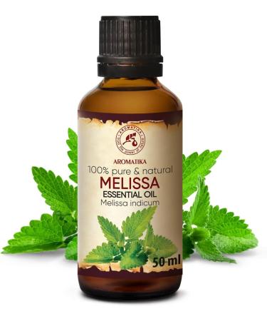 100% Pure Lemon Melisse Oil 50ml - Natural Etheric Lemon Balm for Aromatherapy & Relaxation - Mellissa Indicum - Good Sleep & Fragrance - Ideal for Aroma Diffusers & Lamps - Buy Online on GoSupps.com