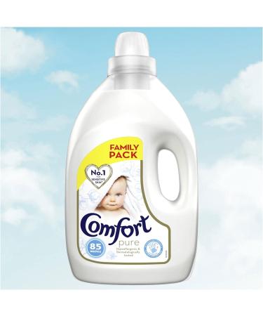 Comfort Dermatologically tested Pure suitable for the whole family's clothes Fabric Conditioner gentle next to sensitive skin 85 Wash - 101.44 Oz - Pack Of 3 - Buy Online on GoSupps.com