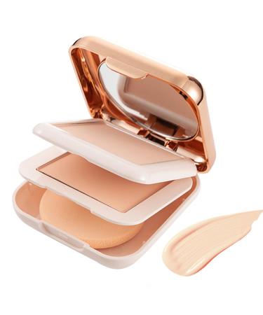 Linsition Face Powder Compact Double Layer Translucent Finish Powder MakeupLong Lasting Waterproof Face Makeup Pore Filler Oil Control Setting Powder Makeup for Coverage Natural Skin
