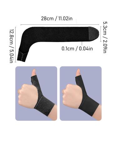 Thumb Wrap Guard | Lightweight Adjustable Thumb Support Brace for Sports - Black (Left Hand - Buy Online on GoSupps.com