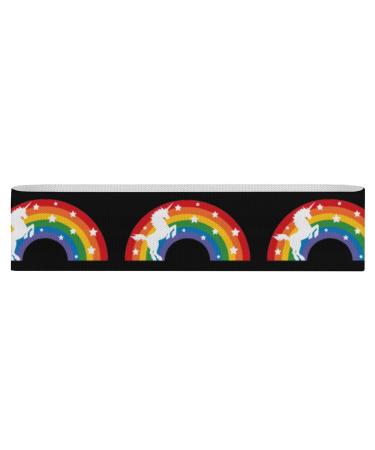 Rainbow U-nicorn Yoga Workout Bands Comfort Legs Booty Resistance Straps Physical Therapy Aids
