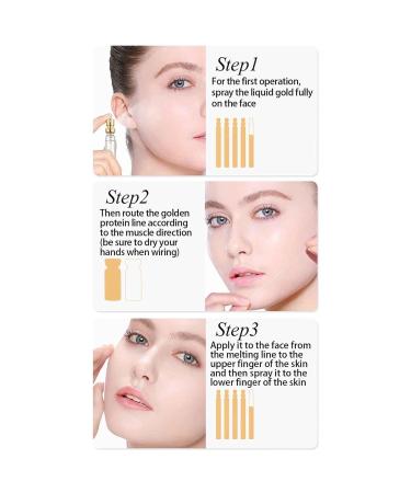 Gold Face Serum - Anti-Aging & Moisturizing Skincare with Soluble Protein Thread & Nano-Gold Essence | Active Collagen & Silk Thread Lifting - Buy Online on GoSupps.com