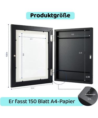 Apomkjoe A4 Children s Drawing Picture Frame Set - Foldable Solid Wood & Front Opening - Ideal for Schools & Homes - Buy Online on GoSupps.com