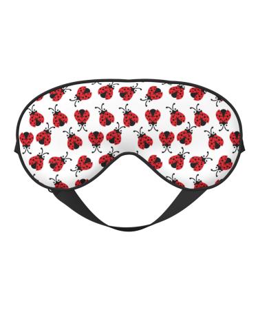 Ladybird Sleep Mask Adjustable Double -Sided Eye Mask Soft Sleeping Eye Covers for Sleeping Perfect Shading Reduce Eye Edema
