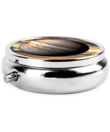 Jupiter Landscape Round Pill Box - 3 Compartment Travel Organizer for Easy Pill Storage - Buy Online on GoSupps.com
