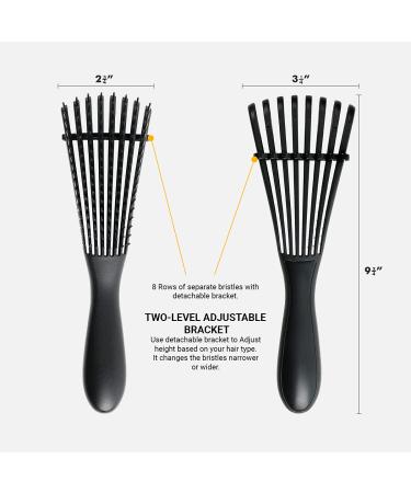 STUDIO LIMITED Flexible Bristles Detangling Brush Set - Black & Mint (2pcs) - Buy Online on GoSupps.com