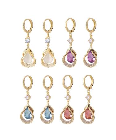 Lymphatic Drainage Earrings Crystal Magnetic Therapy Ring Flysmus Lymphvity Magnetherapy Germanium Earrings Flysmus Lymphvity Magnetherapy Germanium Earrings for Girls Women Style-A Sets