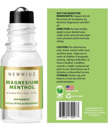 Magnesium Menthol Migraine Roll-On Stick | Fast-Acting Natural Relief with Peppermint & Eucalyptus | Aromatherapy for Headaches & Sinus Relief | Perfect Self-Care Gift - Buy Online on GoSupps.com