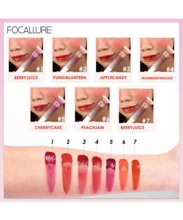 FOCALLURE Coconut Oil Lip Gloss: Hydrating, Highly Pigmented, Long-Lasting & Waterproof - 1 BERRYJUICE - Buy Online on GoSupps.com
