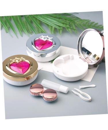 Partykindom Color Contact Lens Case 2-Piece Container with Tweezers Mirror & Travel Storage | Durable & Travel-Friendly - Buy Online on GoSupps.com