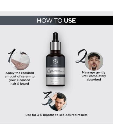 Anti-Graying Hair & Beard Serum for Men - Strengthen Roots with Bhringraj & Shikakai | Toxin-Free | All Hair Types - 30ml - Buy Online on GoSupps.com