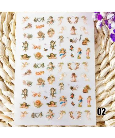 Decor Water Transfer Stickers Nail Art Decoration Flower And Leaf Pattern 3D Nail Art Sticker Nail Decal Stickers Angel Pattern Stickers - Buy Online on GoSupps.com
