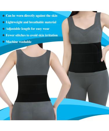 Pauline Abdominal Binder | Post Surgery Compression Support | Latex-Free Stomach Wrap for Hernia & Tummy Tuck | Breathable 3 Panel Belly Band (30-45 Black - Buy Online on GoSupps.com