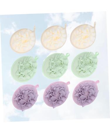 NOLITOY 9pcs Mesh Bath Ball Set | Premium Loofah Shower Pouf & Body Sponge | Soft Scrubber for a Refreshing Bath Experience - Buy Online on GoSupps.com