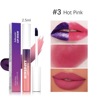 HOPHAT 3PCS Peel Off Lipstick Set Easy Peel & Reveal Lip Stain Waterproof Long Lasting Peel Off Mask Lip Gloss Lip Liner Makeup Beauty - Buy Online on GoSupps.com