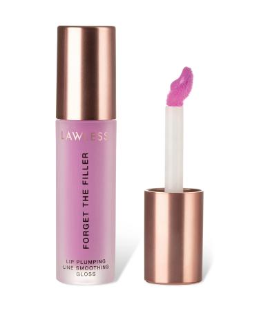LAWLESS Women's Forget The Filler Lip Plumper Line Gloss Violet Bloom 0.11 oz
