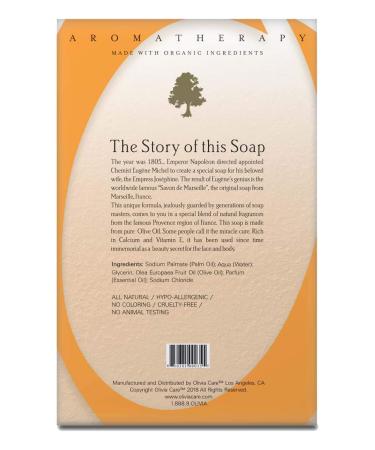 Olivia Care Mandarin Soap 4 Pack Gift Box - Organic, Vegan & Natural - Olive Oil Infused - Hydrating & Moisturizing - Gentle Cleansing Bar - Made in USA - Buy Online on GoSupps.com