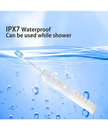 MOCEMTRY Sonic Electric Toothbrush - Rechargeable with 4 Dupont Brush Heads & 4 Cleaning Modes - Waterproof & Beige - Ideal for Adults - Buy Online on GoSupps.com