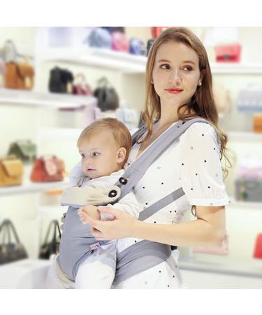 Newborn Baby Carrier Sling | Ergonomic 4-in-1 Design | 3-48 Months | Grey - Buy Online on GoSupps.com