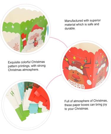 Healeved 36 Pcs Christmas Popcorn Box Popcorn Containers for Party Christmas Party Bag Christmas Candy Bag Candy Containers Baking Biscuit Packing Case Paper Gift Party Supplies 1 count (Pack of 1) Colorfulx3pcs - Buy Online on GoSupps.com