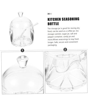 Zerodeko Clear Container Coffee Container 4pcs Spice Jar Salt Shaker Acrylic Household Ornament Container Condiment Bottle - Buy Online on GoSupps.com