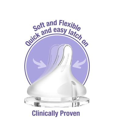 Lansinoh Baby Bottle with Naturalwave Teat - Anti-Colic BPA & BPS Free Medium Flow Silicone 240ml Purple 1 Pack - Ideal for International Shipping - Buy Online on GoSupps.com