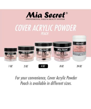 Mia Secret Acrylic Powder Cover Peach 4 oz. - Professional Nail Salon Quality - Buy Online on GoSupps.com