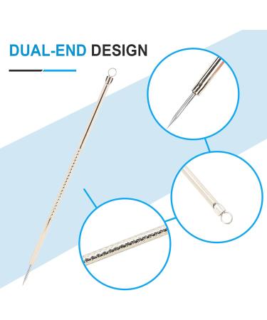 Needle Blackhead Remover Stainless Steel Pimple Extractor for Remove Blackheads Whiteheads Acne Pimples - Buy Online on GoSupps.com
