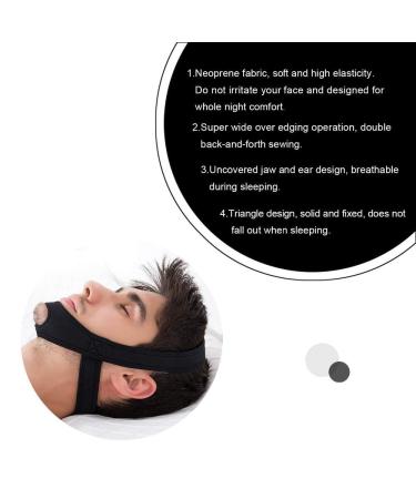 Adjustable Anti Snoring Chin Strap for Men and Women - Comfortable Stop Snoring Device for Better Sleep - Relief Anti-Snore Headband Jaw Belt in Black - Buy Online on GoSupps.com