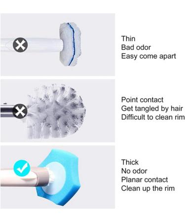 Clisted Disposable Toilet Cleaning System Disposable Toilet Flushable Refill Fresh Brush Flushable Refills - 192 Refills - Buy Online on GoSupps.com