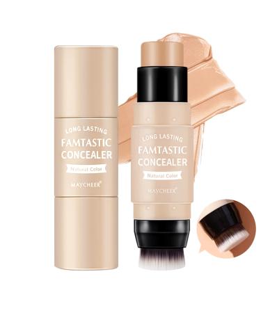 Mimore Contouring Stick contour pin with brush make-up for every skin type contouring pencil concealer contouring in a dual-ended contour stick creamy texture (2 # natural color) # 2