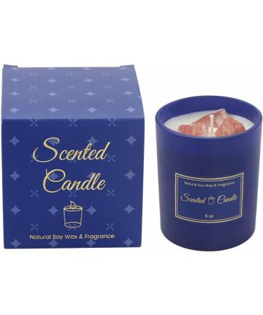 Wood & Vanilla Scented Candles for Men | Pink Crystal Soy Candle for Home | Perfect Holiday & Birthday Gift | Candle Warmer & Wood Wicked Option - Buy Online on GoSupps.com