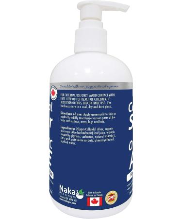 Naka Platinum Colloidal Silver + ORGANIC ALOE Soothing Moisturizer BONUS SIZE 340 ml (300+40 FREE) - Buy Online on GoSupps.com