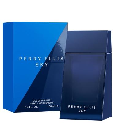 Perry Ellis Sky 3.4 fl oz EDT - Cologne for Men - fresh aquatic citrus - bergamot lime mint violet sandalwood cedarwood - Buy Online on GoSupps.com