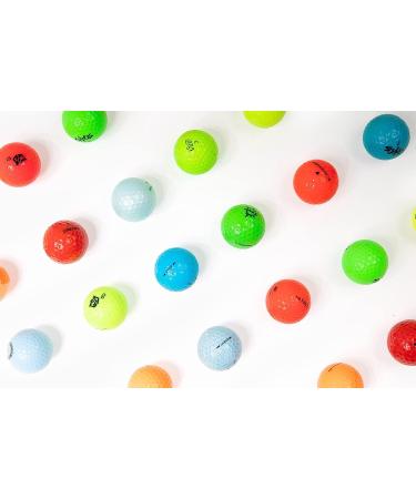 Recycled Colored Golf Balls Bulk Mix - AAA Good Condition - Includes Mesh Carry Bag | Brand Name - Buy Online on GoSupps.com