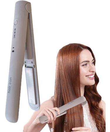 Portable Lavender Hair Straightener - USB Rechargeable & Temperature Adjustable for Travel | Compact Hair Tool - Buy Online on GoSupps.com